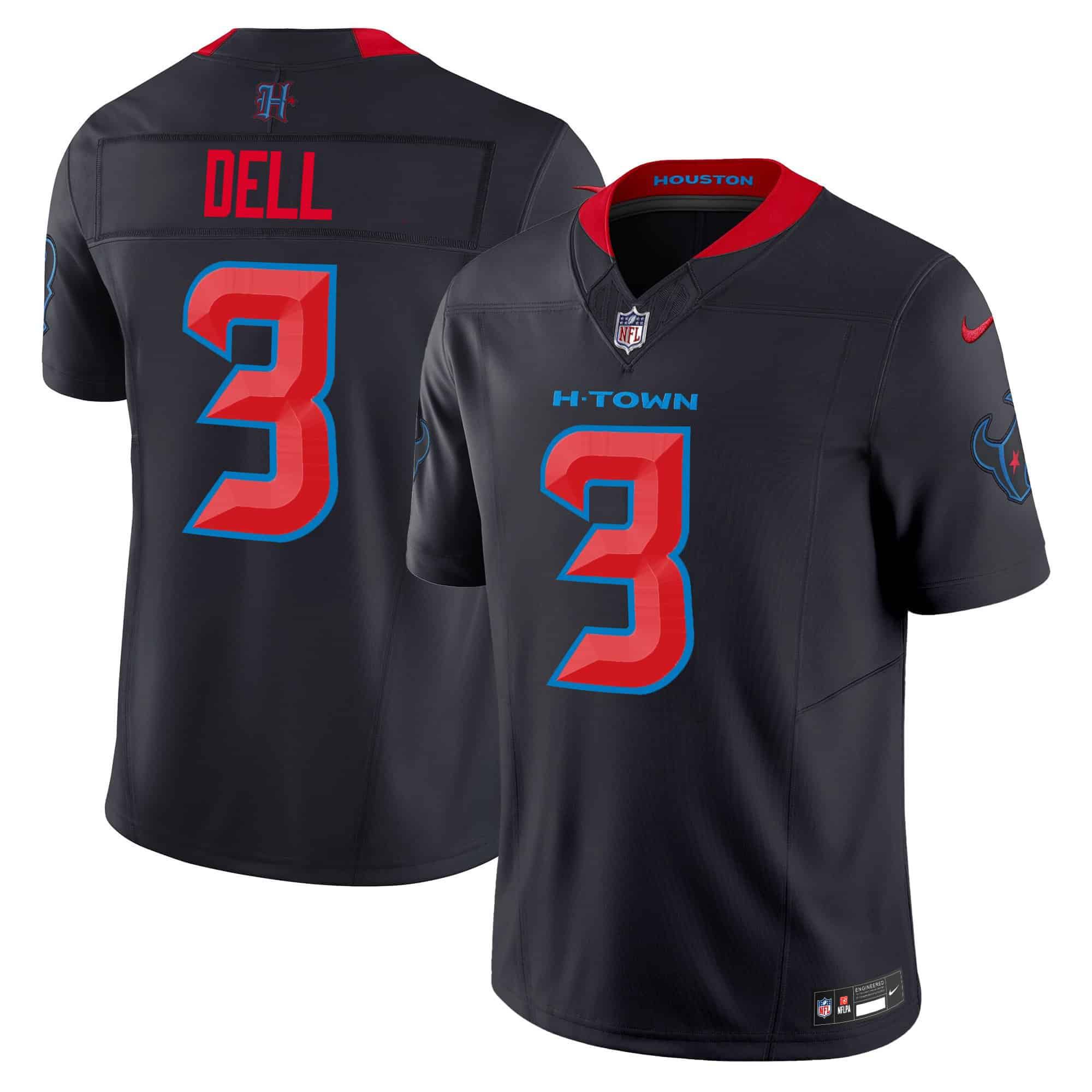 Men Houston Texans #3 Dell Black 2024 Nike Vapor Limited NFL Jersey->indianapolis colts->NFL Jersey
